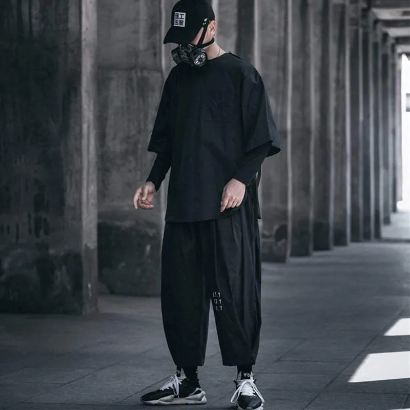 Techwear Black Oversized Shirt