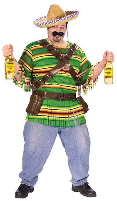 Tequila Pop N' Dude Plus Size Mens Mexican Costume