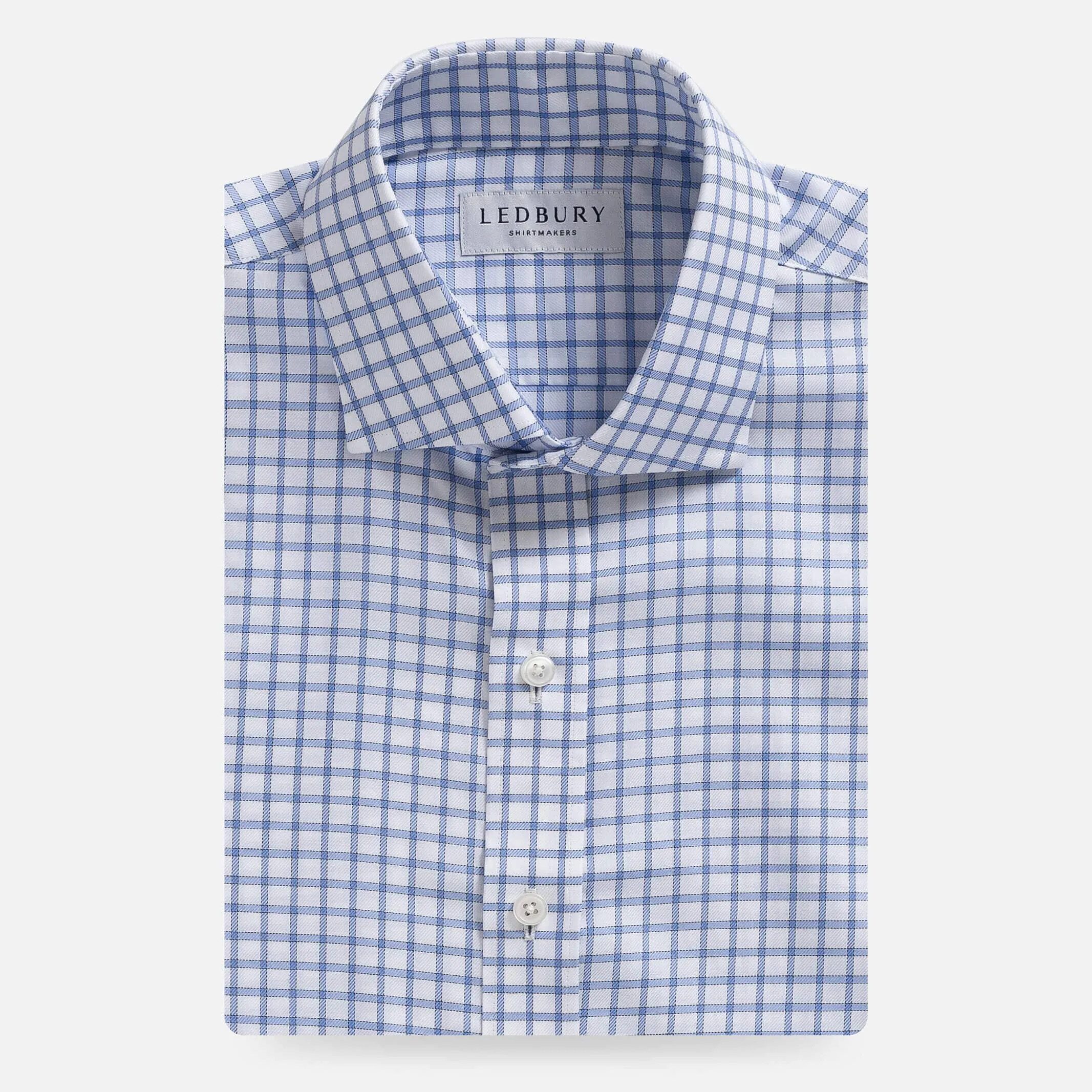 The Powder Blue Bateman Comfort Stretch Custom Shirt