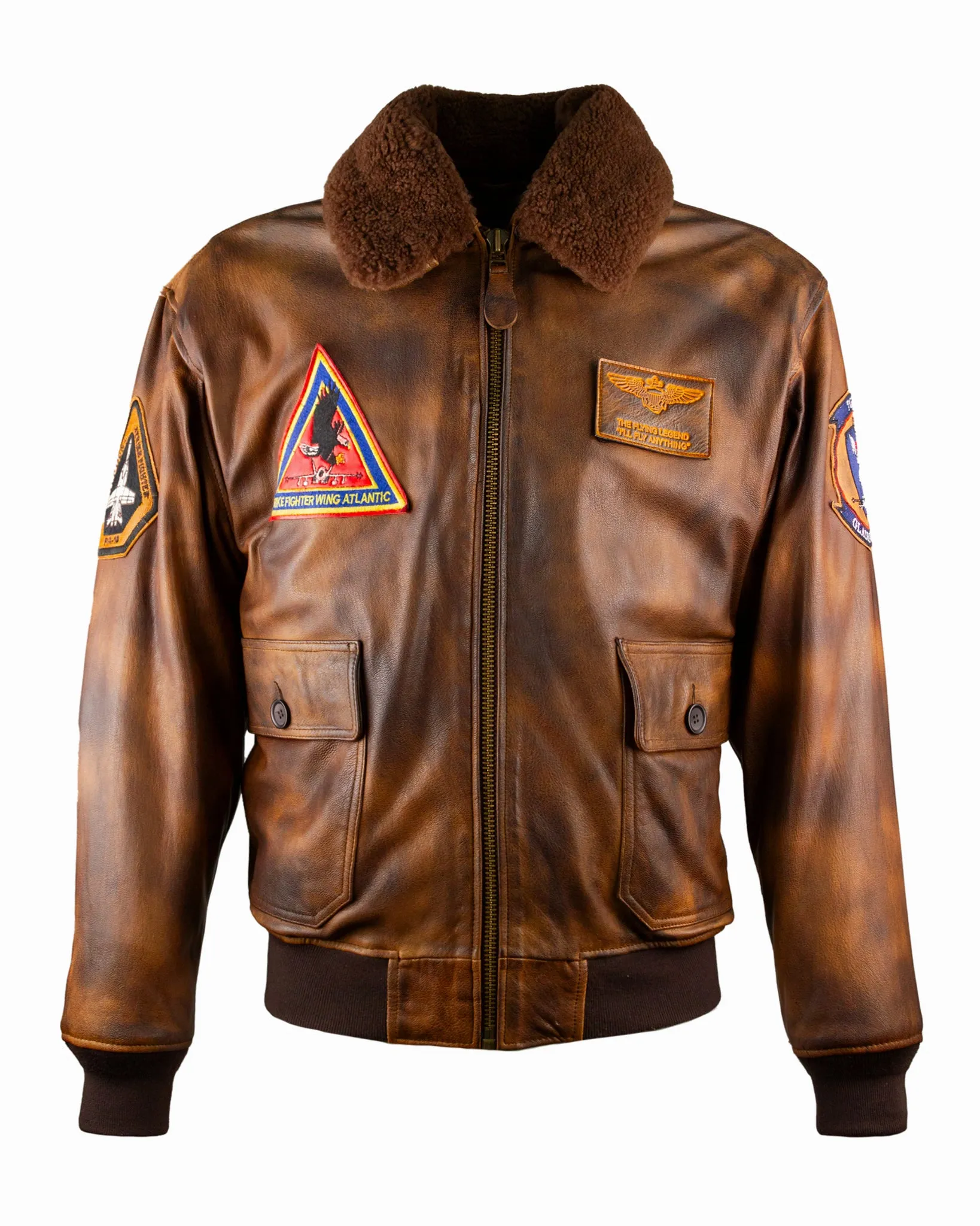 TOP GUN® "TOP HOOK LEATHER JACKET"