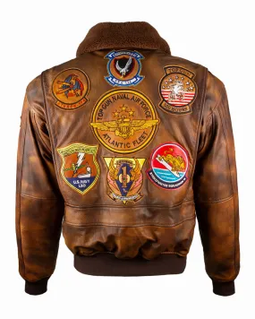 TOP GUN® "TOP HOOK LEATHER JACKET"