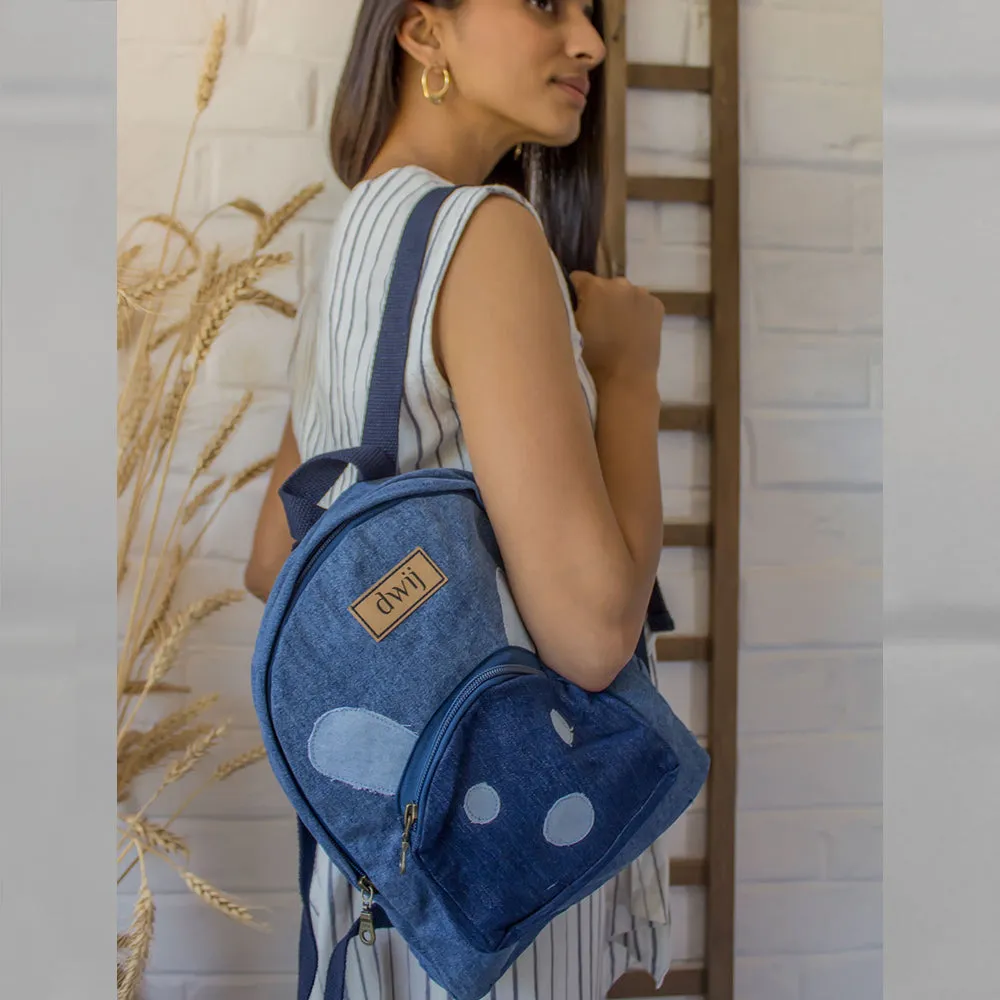 Upcycled Denim Mini Backpack Bags