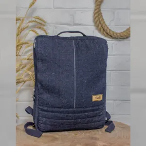 Upcycled Denim Unisex Office Travel Backpack Bags