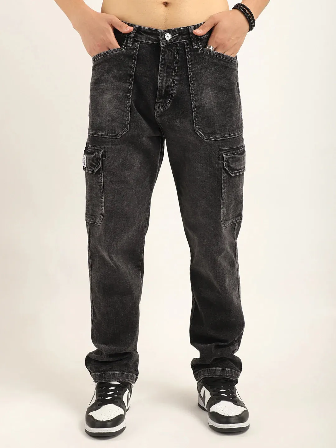 Wales Dark Grey Denim Cargo