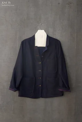 Wool Cashmere Mead Jacket - Deep Indigo - S