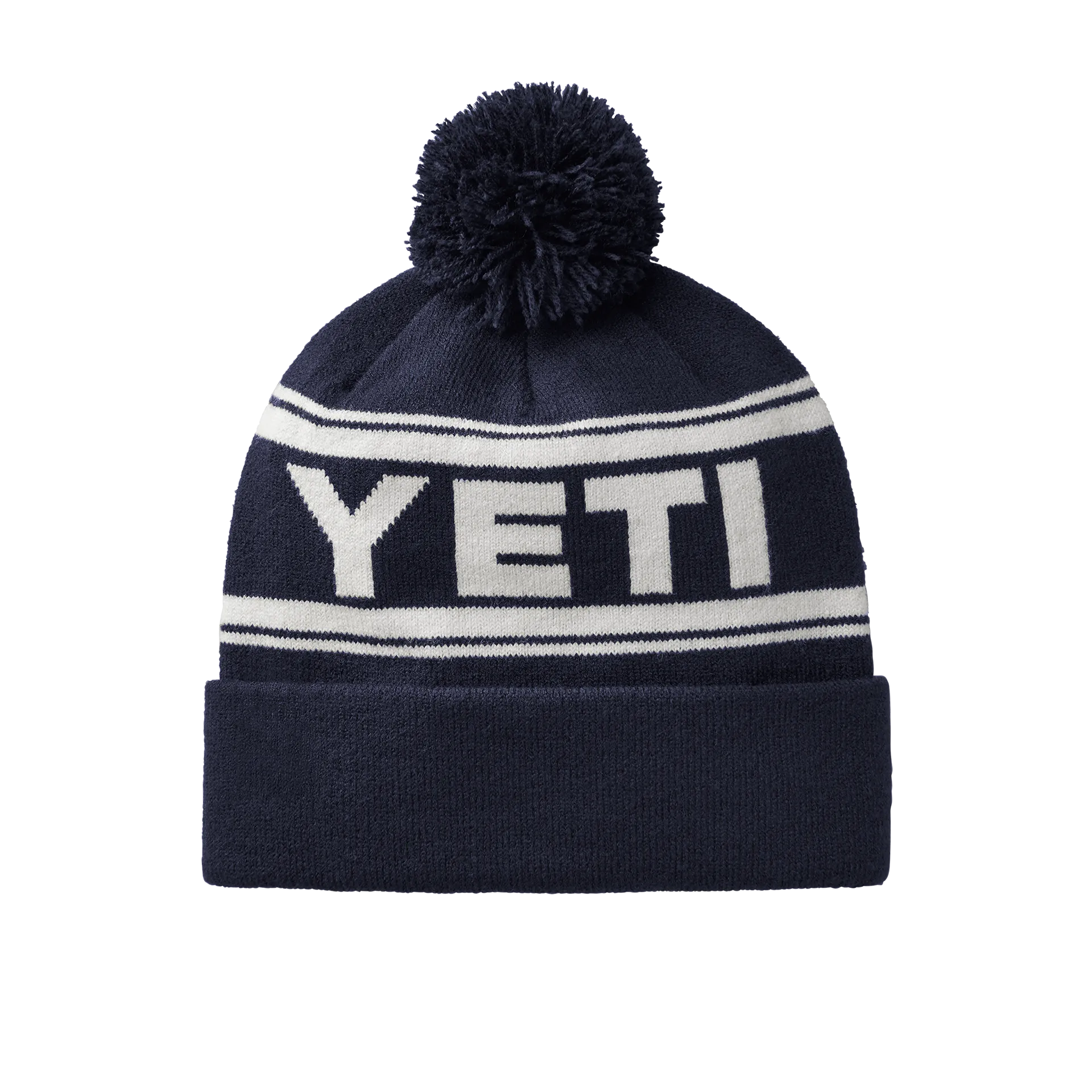 Yeti Logo retro Knit Beanie Hat - Navy