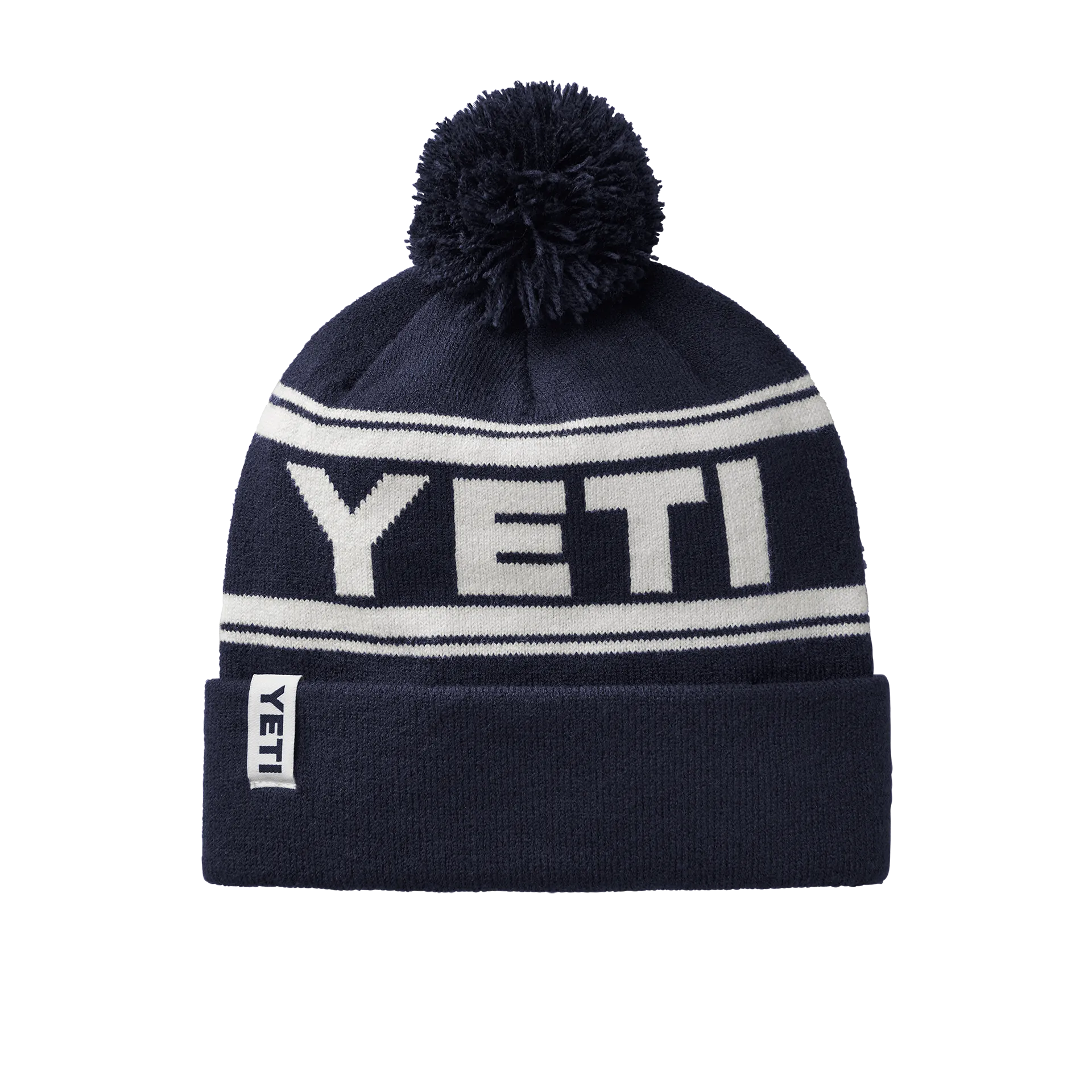 Yeti Logo retro Knit Beanie Hat - Navy